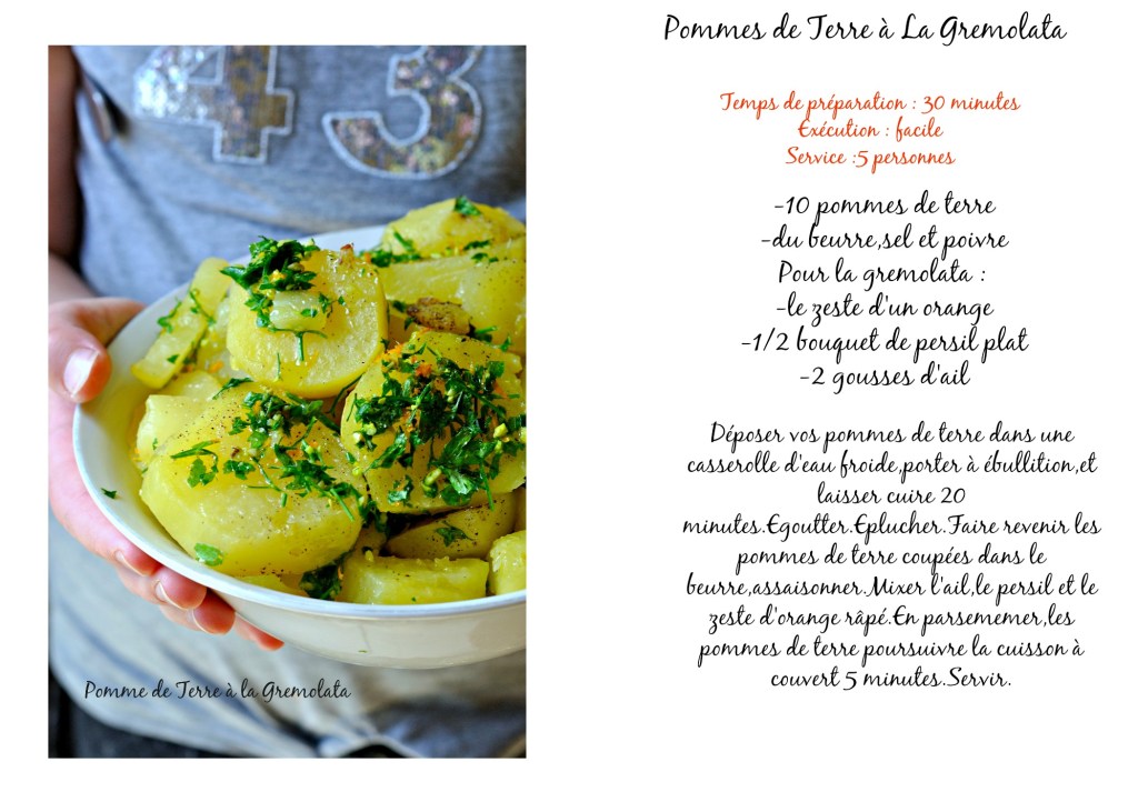 pomme de terre gremolata