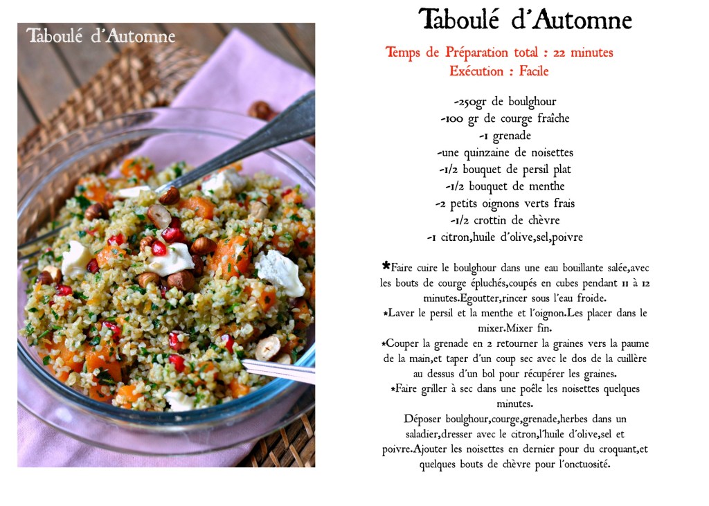 Taboulé d'Automne