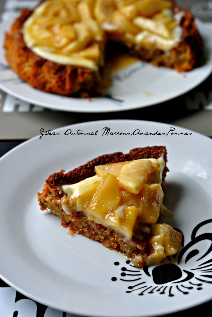 Gâteau Automnal Marrons,Amandes,Pommes 3