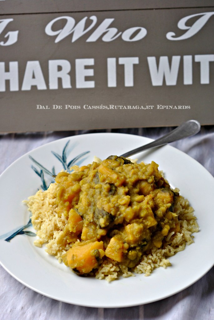 Dal De Pois Cassés,Rutabaga et Epinards 1