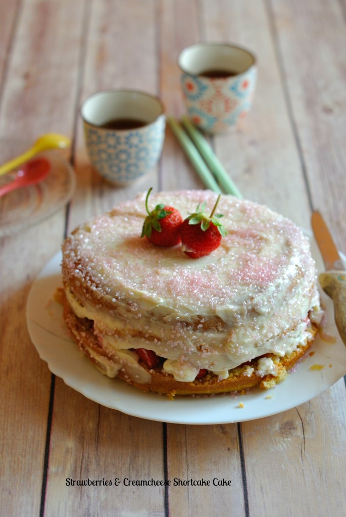 Strawberries & Creamcheese Shortcake Cake 1