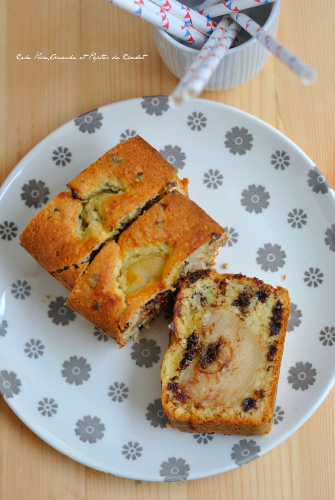 Cake Poire,Amande et Pépites de Chocolat 2