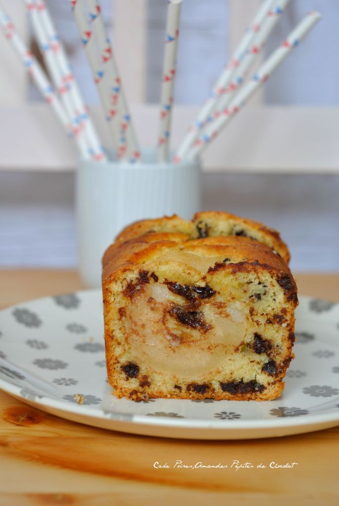 Cake Poires,Amande et Pépites de Chocolat 1