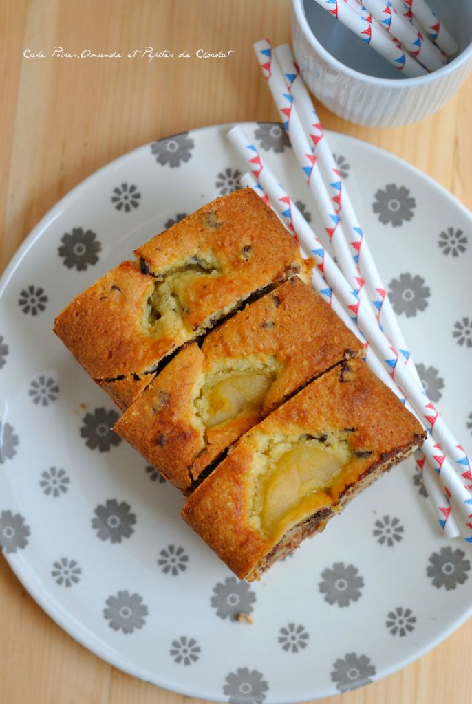 Cake Poires,Amande et Pépites de Chocolat 3