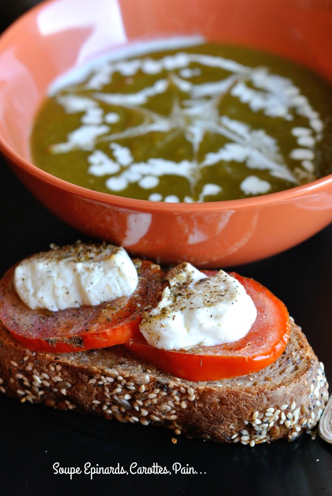 Soupe Epinards,Carottes,Pain... 2