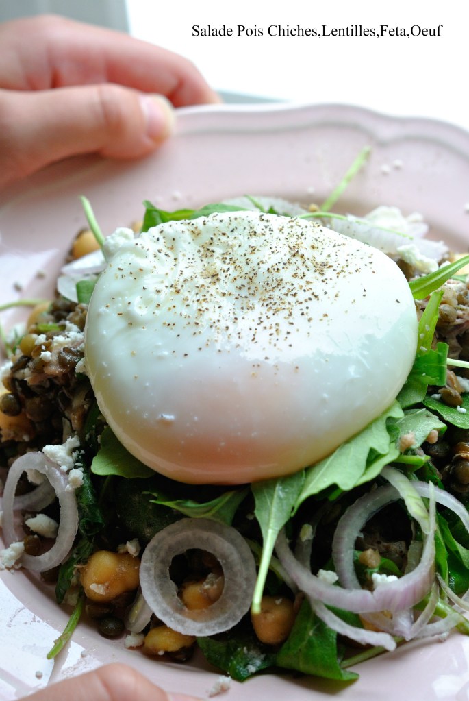 Salade Lentilles,Pois Chiche,Féta,Oeufs 1