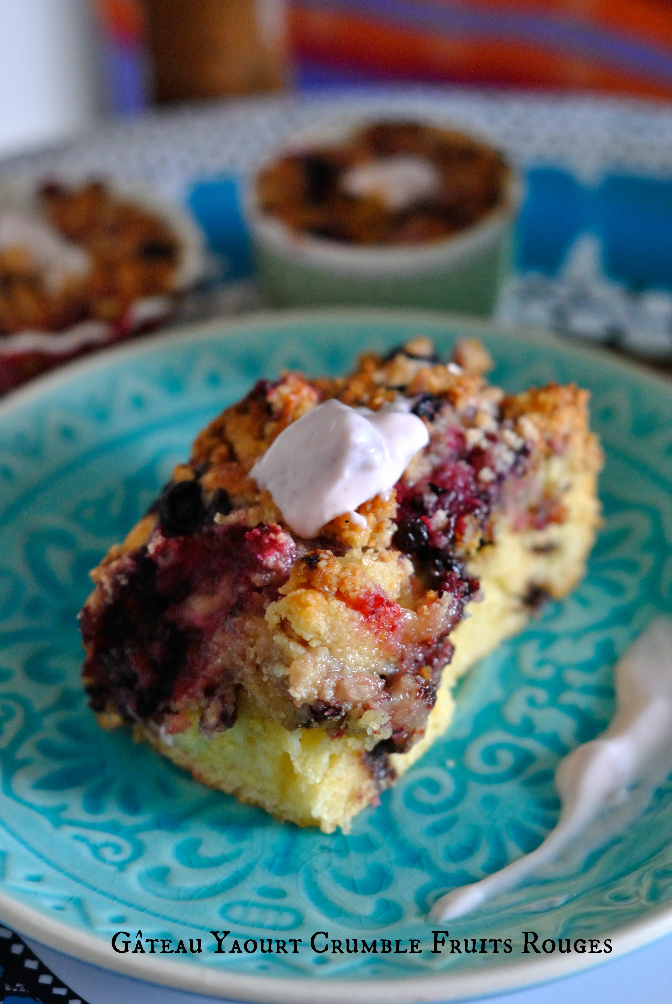 gâteau yaourt crumble fruits rouges 1