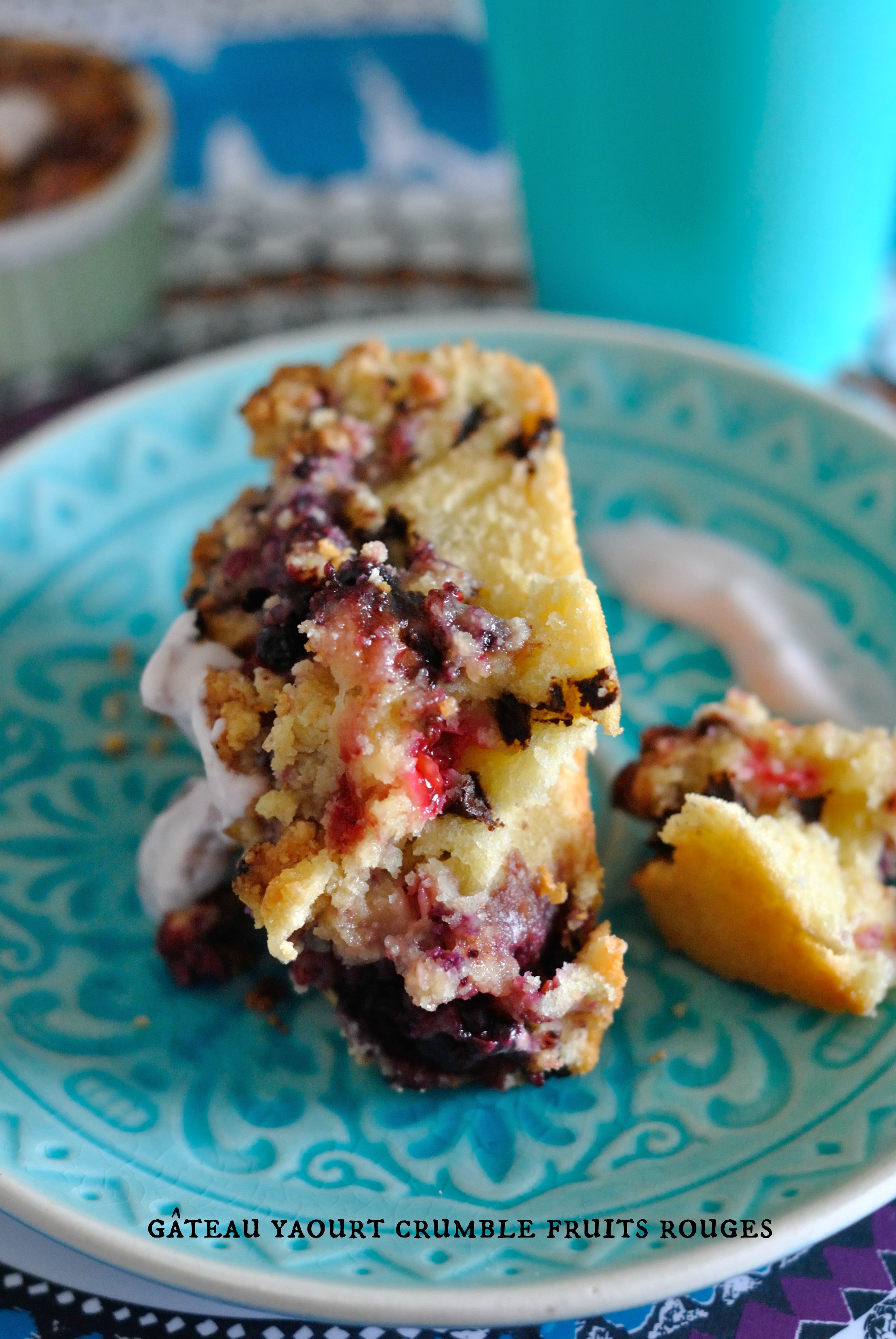 gâteau yaourt crumble fruits rouges 2