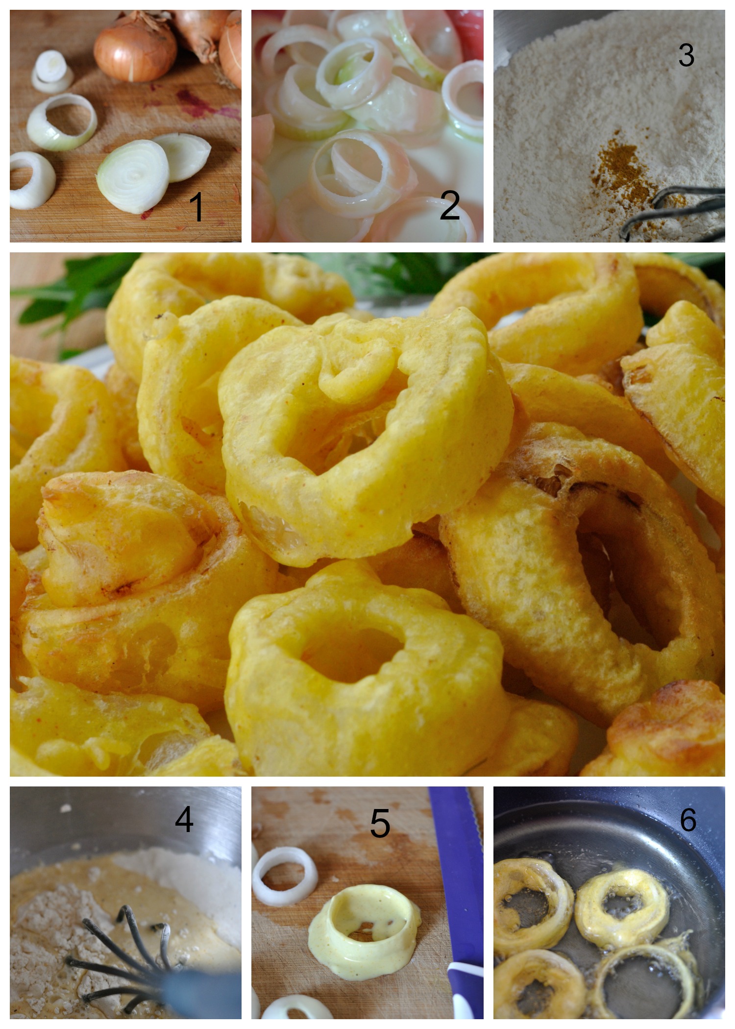 Collage beignets oignon