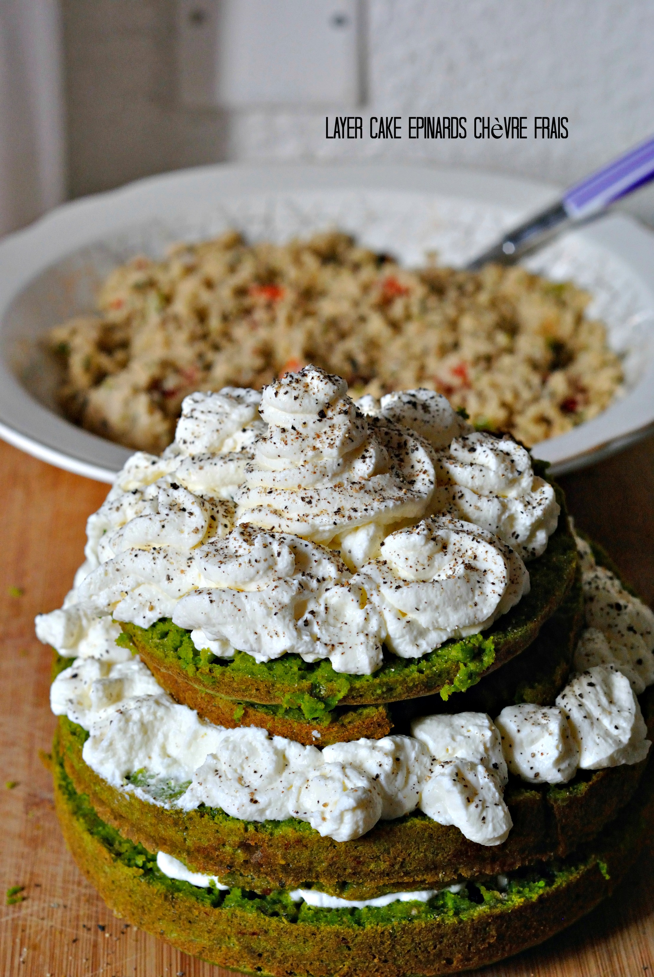 Layer Cake Epinards Chèvre Frais 1