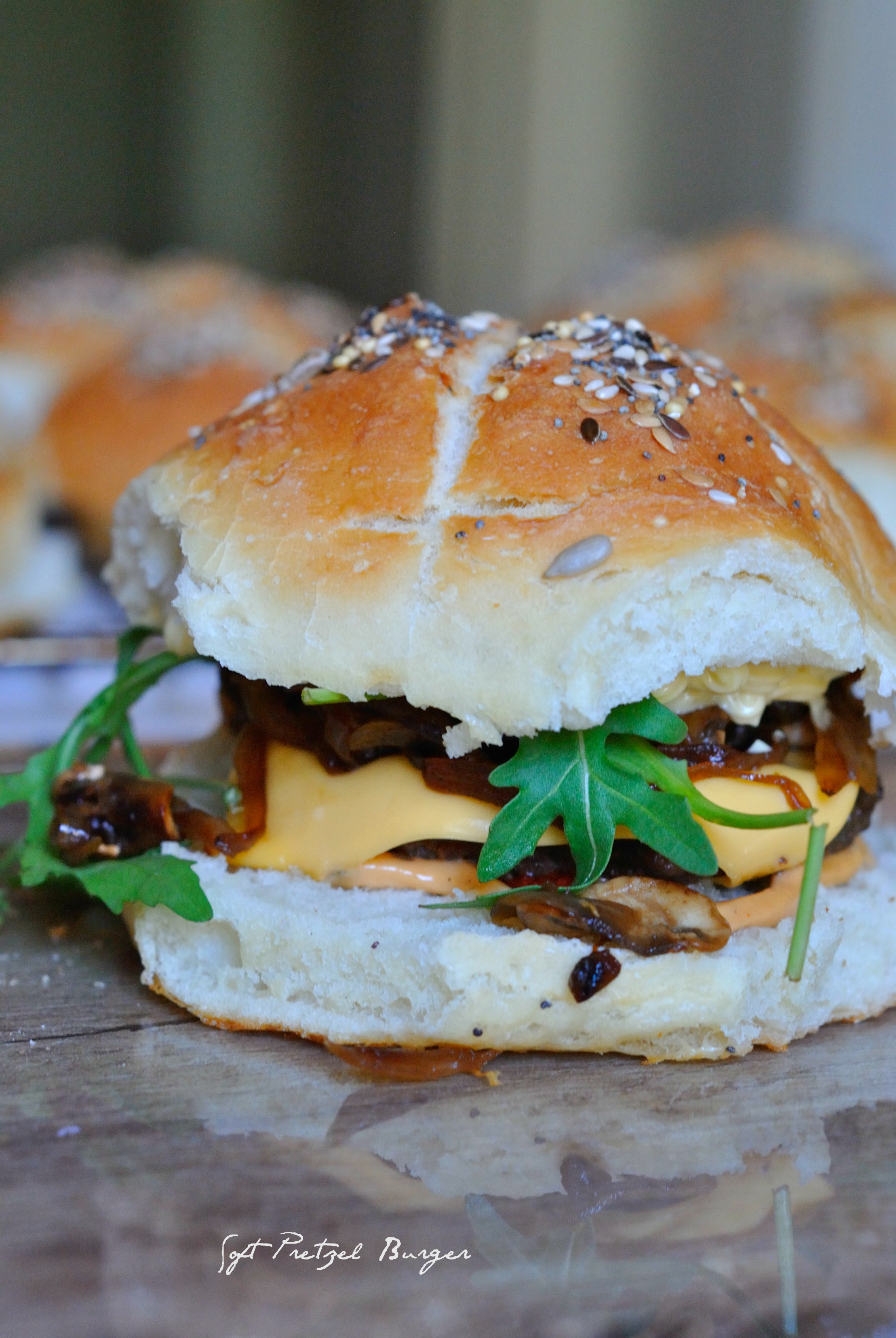 soft pretzel burger 3