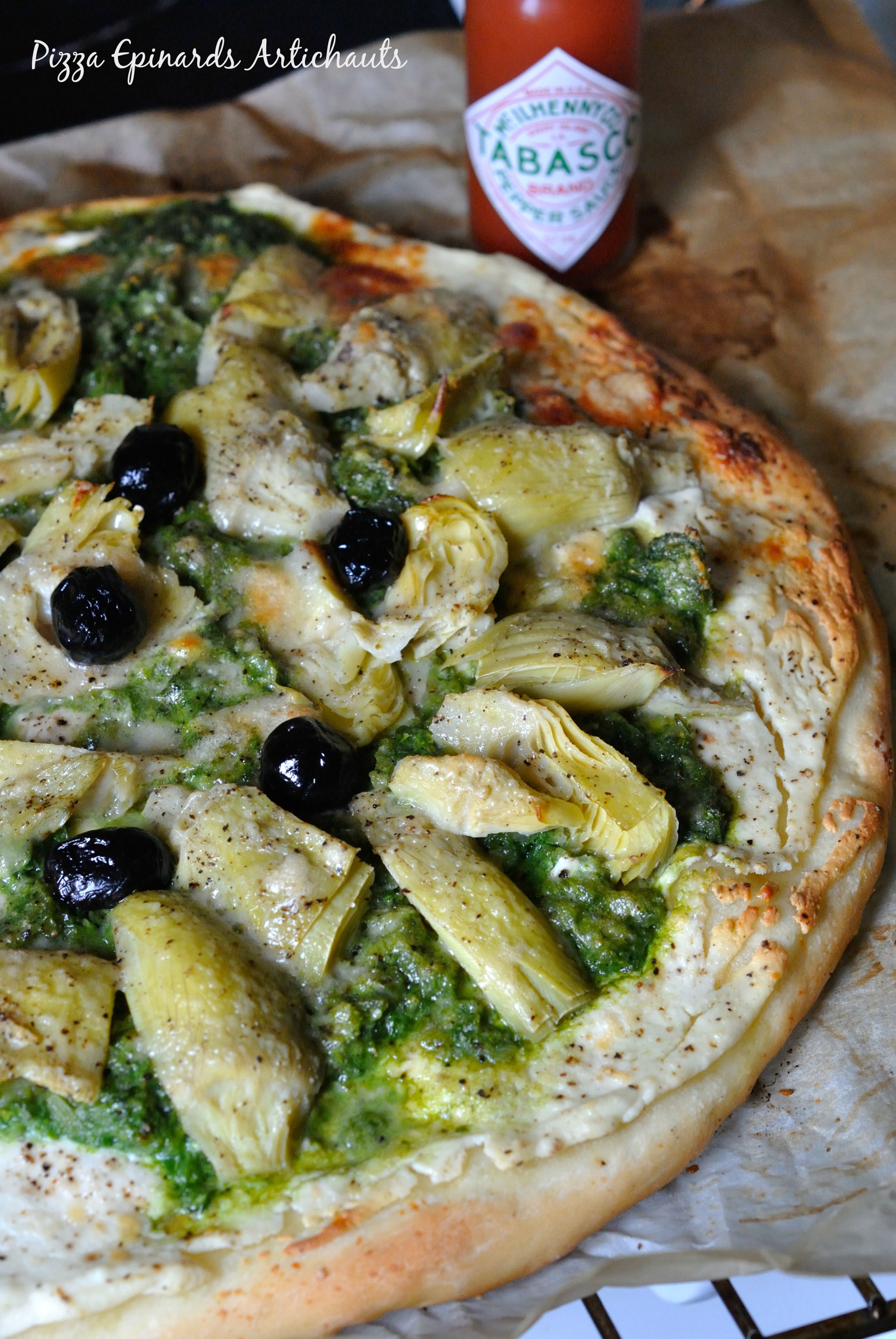 Pizza Artichauts Epinards 1