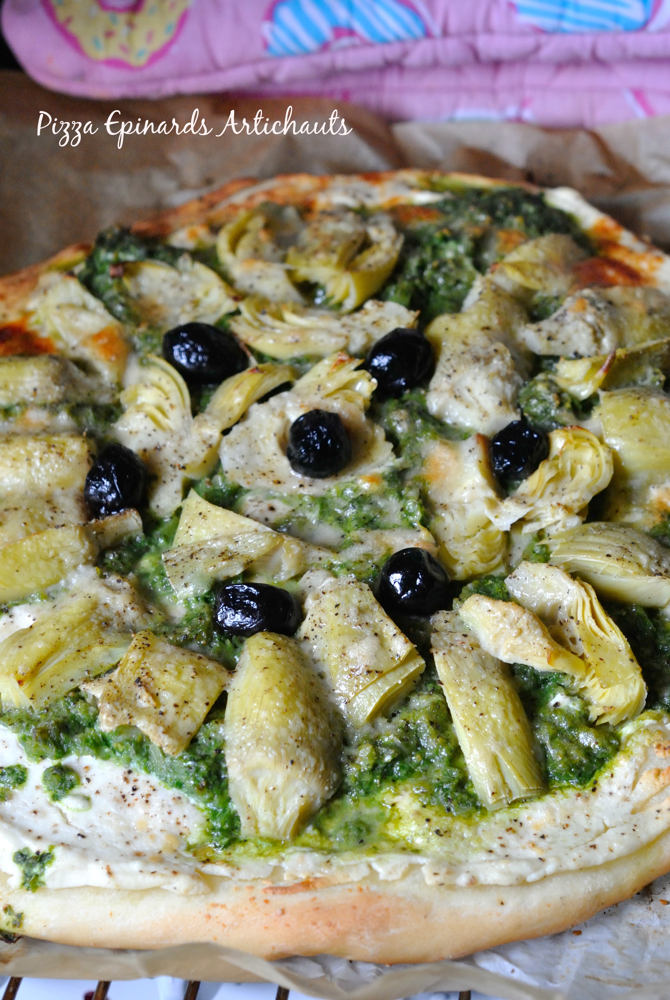 Pizza Epinards Artichauts 2