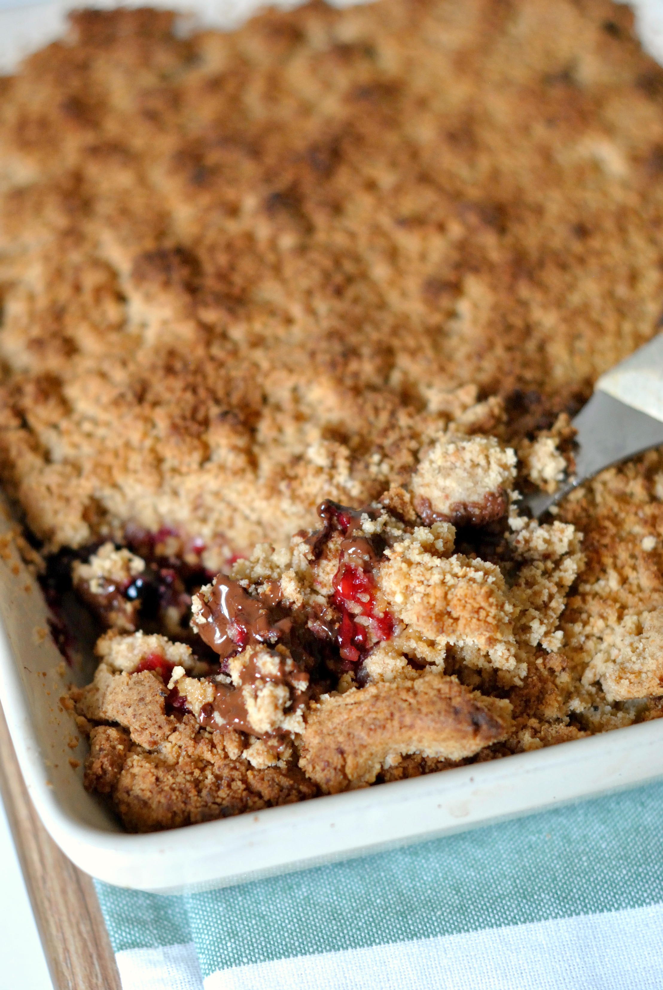 Crumble fruits rouges chocolat 2